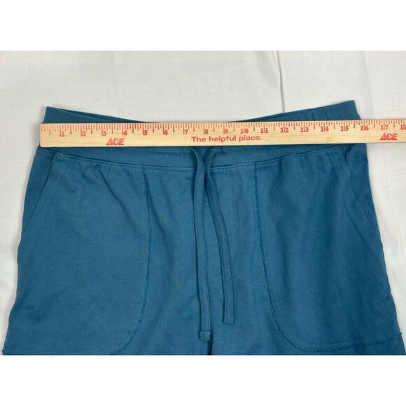 Up West Women’s M High Rise Corton Drawstring Shorts 6.5” Inseam Blue Pockets - Picture 5 of 10